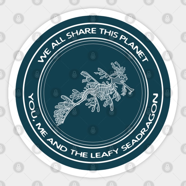 Leafy Seadragon - We All Share This Planet - animal design Sticker by Green Paladin